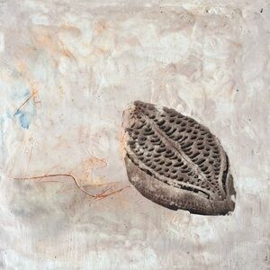 Abstract Leaf Art on Canvas